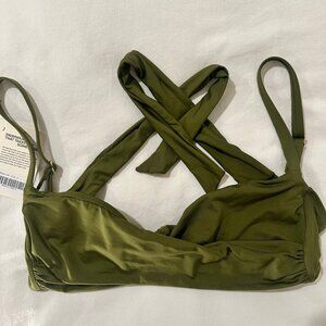Monday Swimwear Bordeaux Top - Olive - Size V - NWT